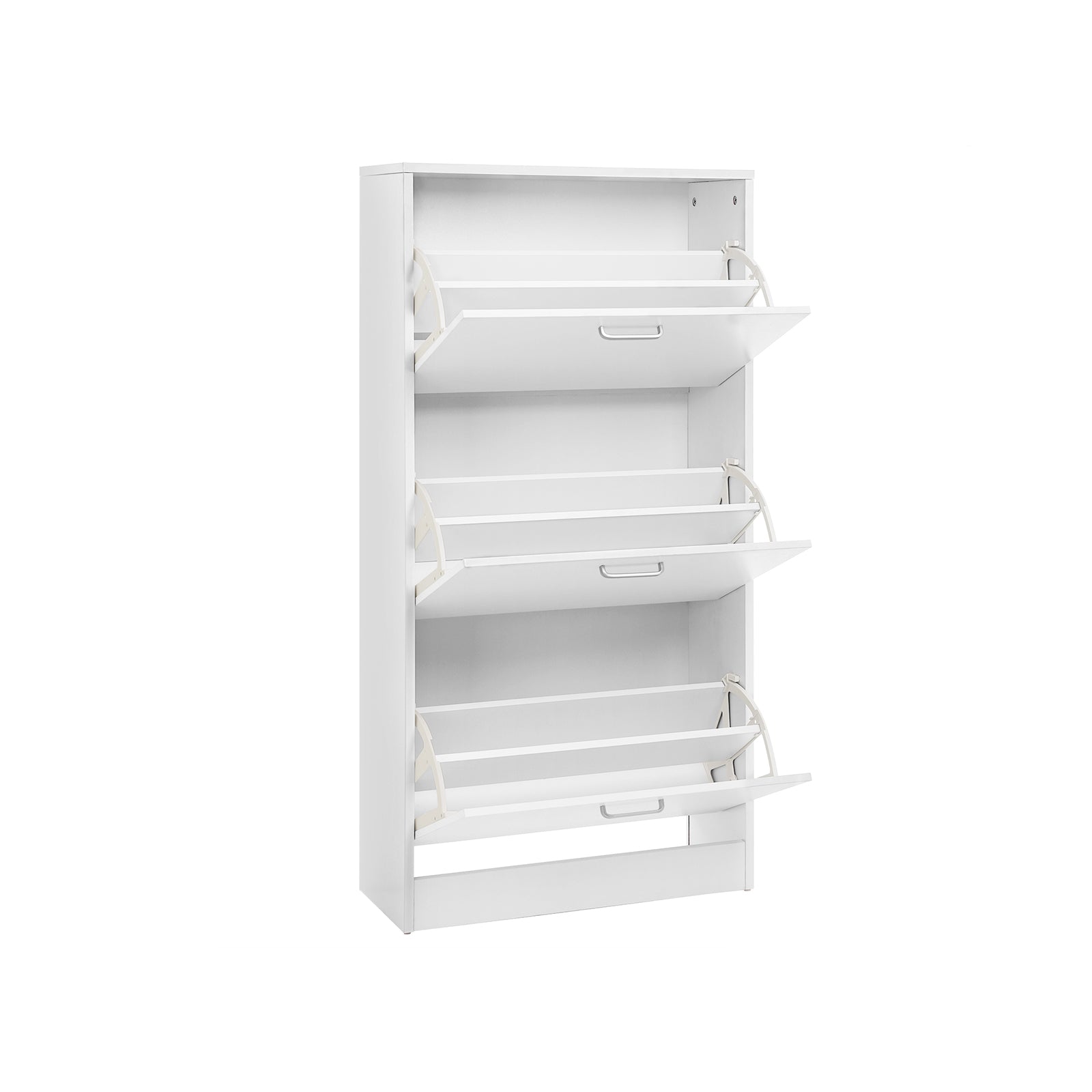 3-Tier Wooden Shoe Cabinet - Rustic Brown