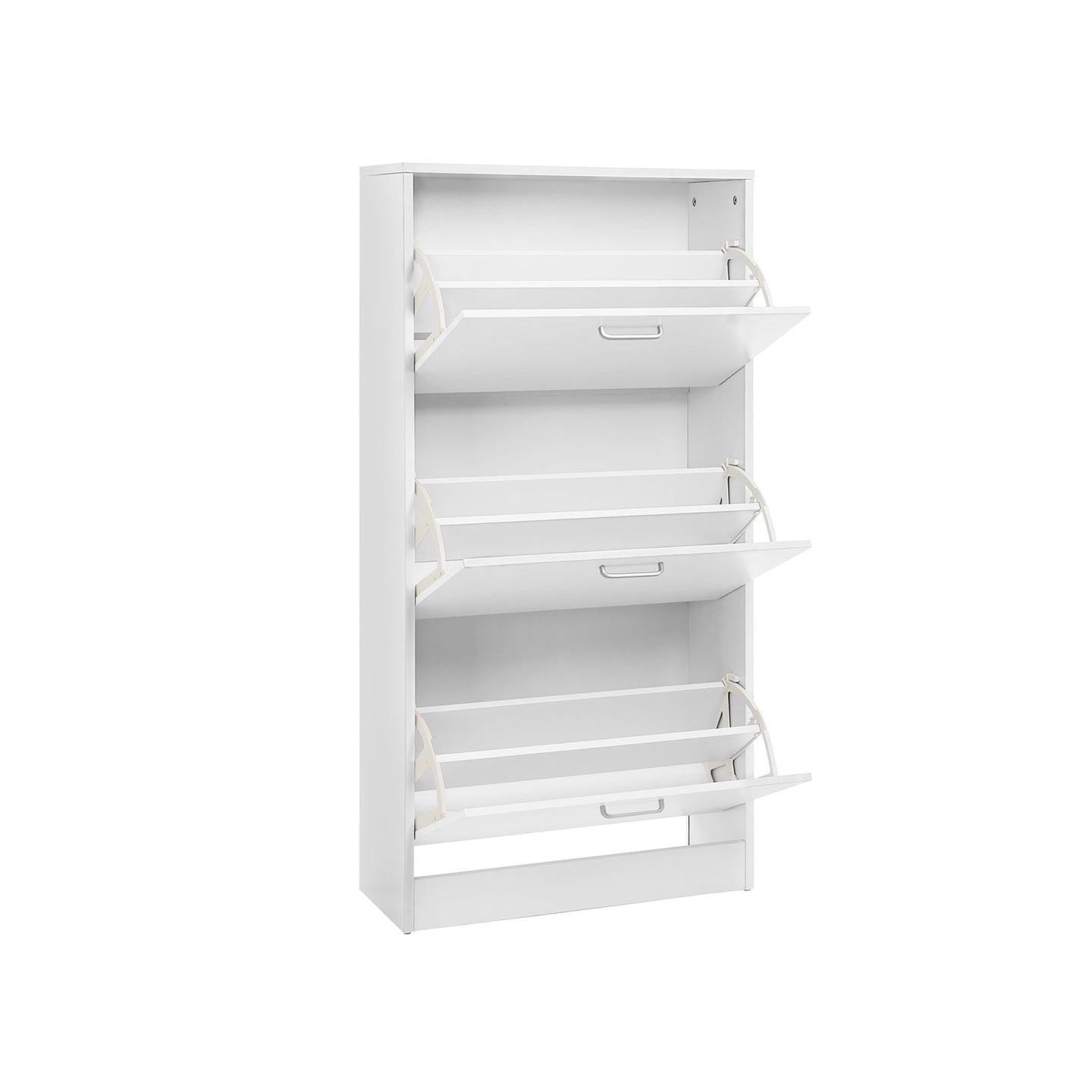 3-Tier Wooden Shoe Cabinet - Rustic Brown
