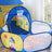 Kids Play Tent - Fabric - Pink - 3-in-1 with Tunnel and Ball Pit