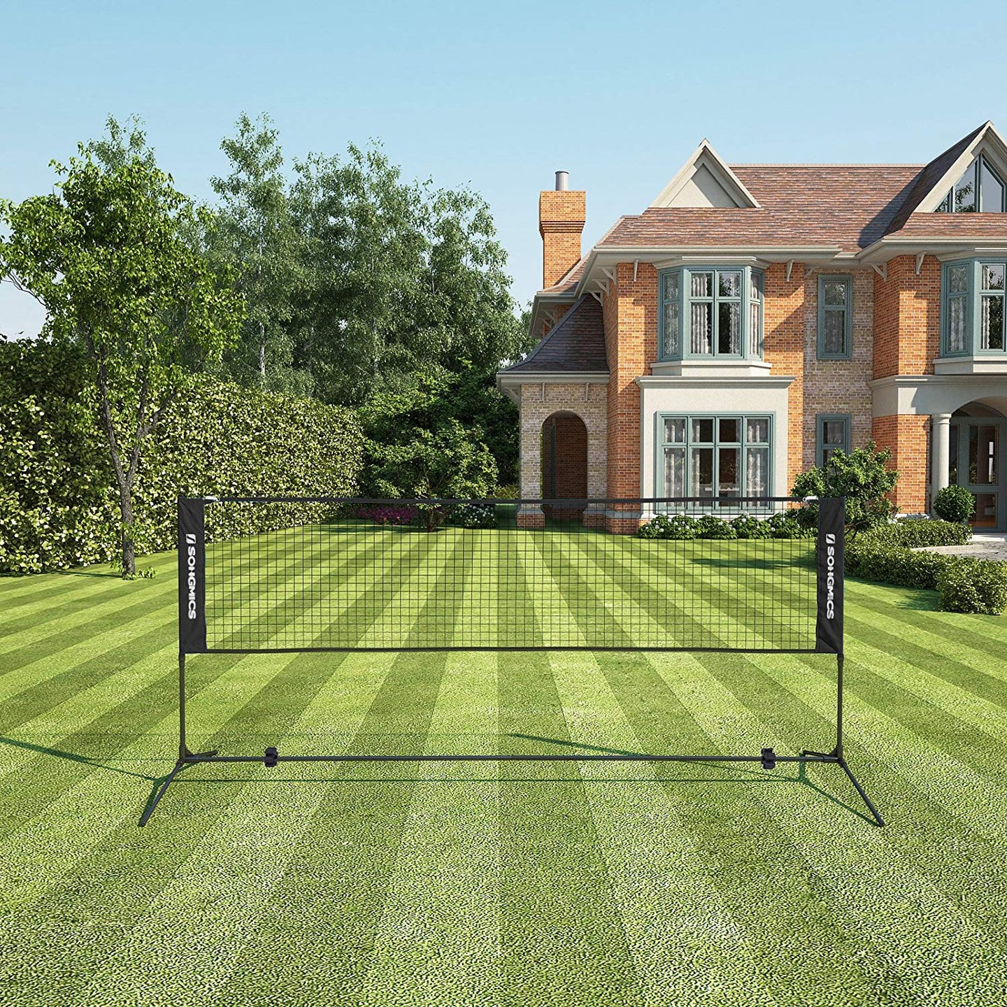 Portable Tennis and Badminton Net - 3 m Length with Stand - Durable Material