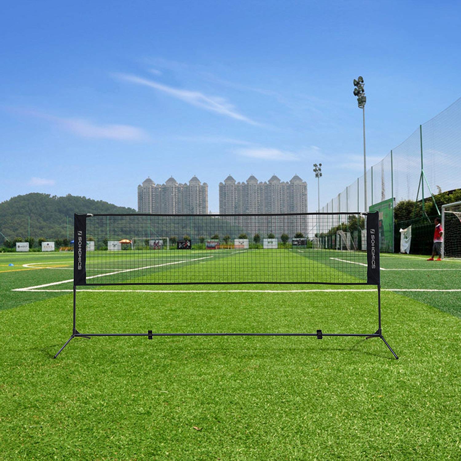 Portable Tennis and Badminton Net - 3 m Length with Stand - Durable Material