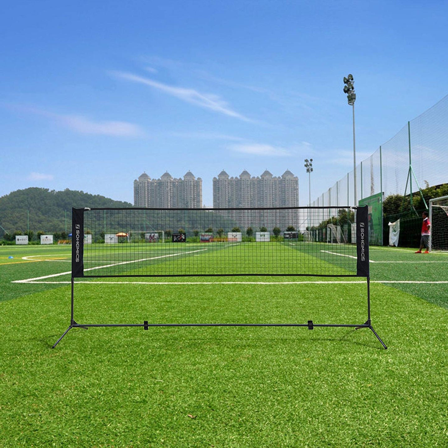 Portable Tennis and Badminton Net - 3 m Length with Stand - Durable Material