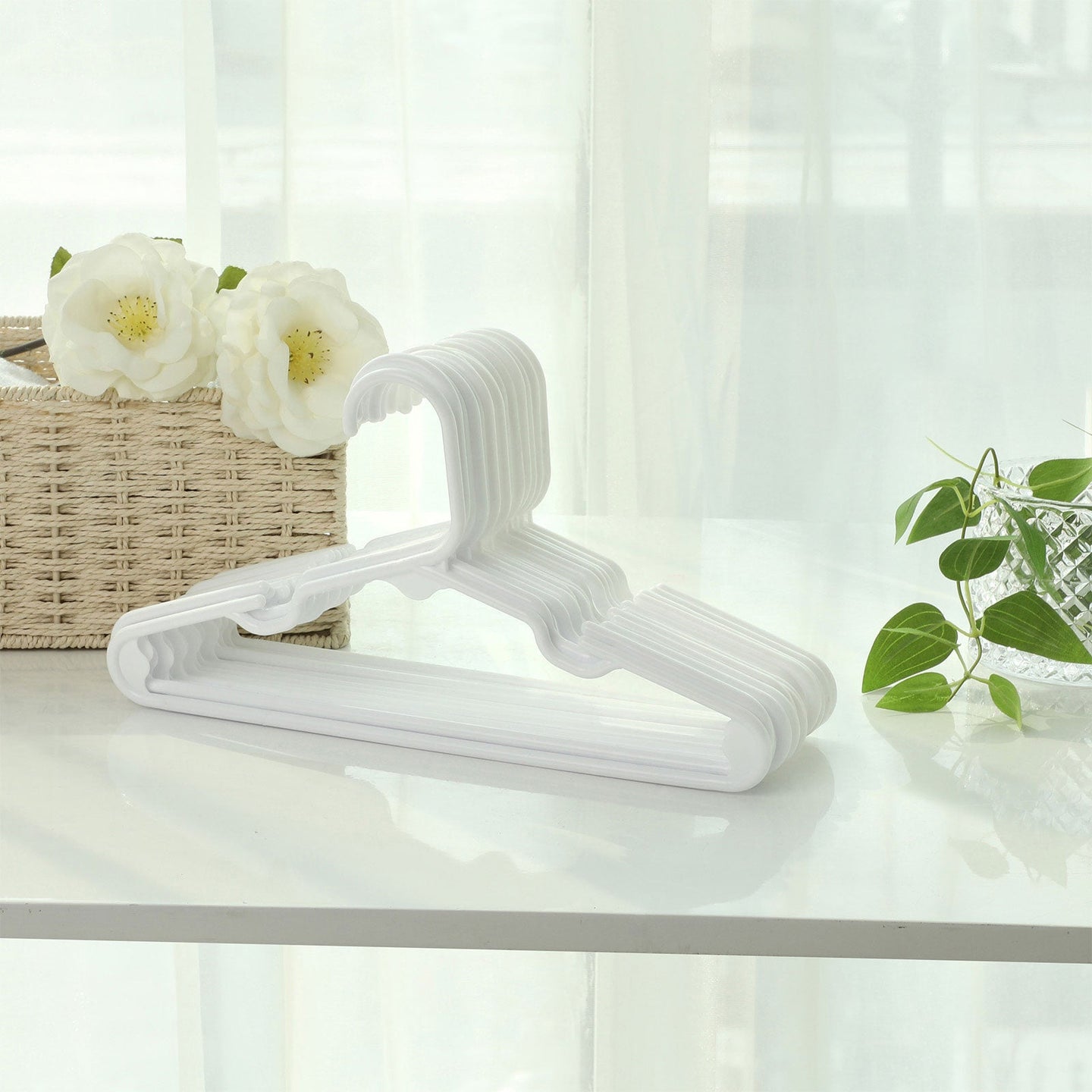 Nursery Hangers - Space Saving, 30 Pack - Plastic - White