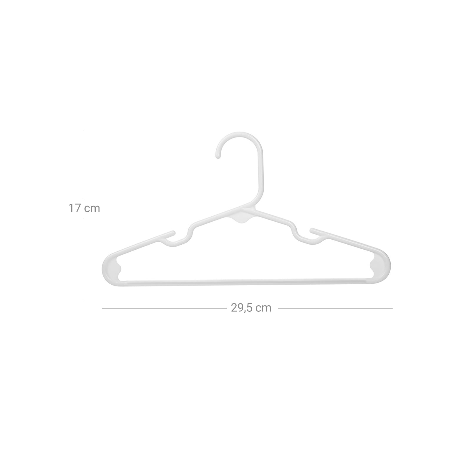 Nursery Hangers - Space Saving, 30 Pack - Plastic - White