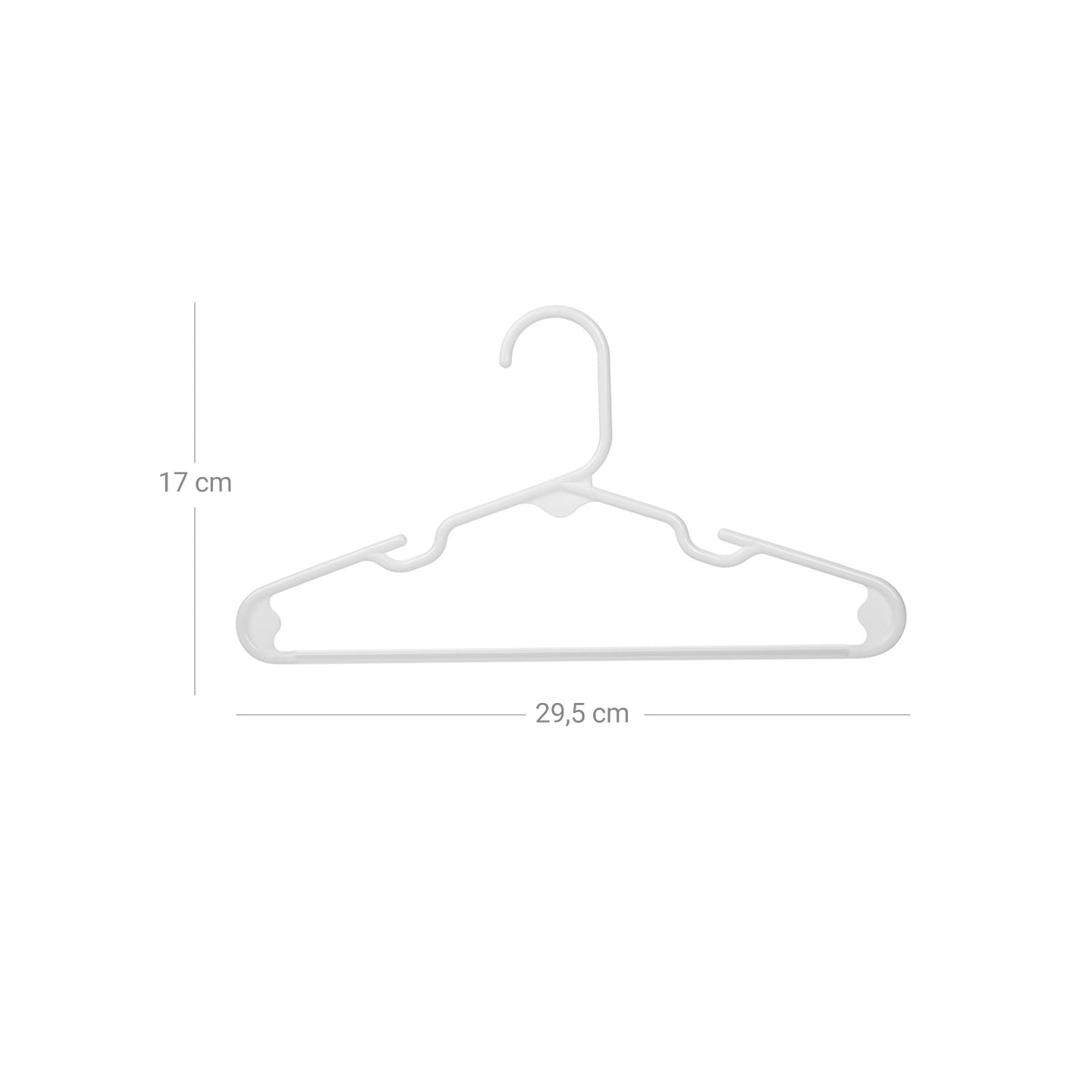 Nursery Hangers - Space Saving, 30 Pack - Plastic - White