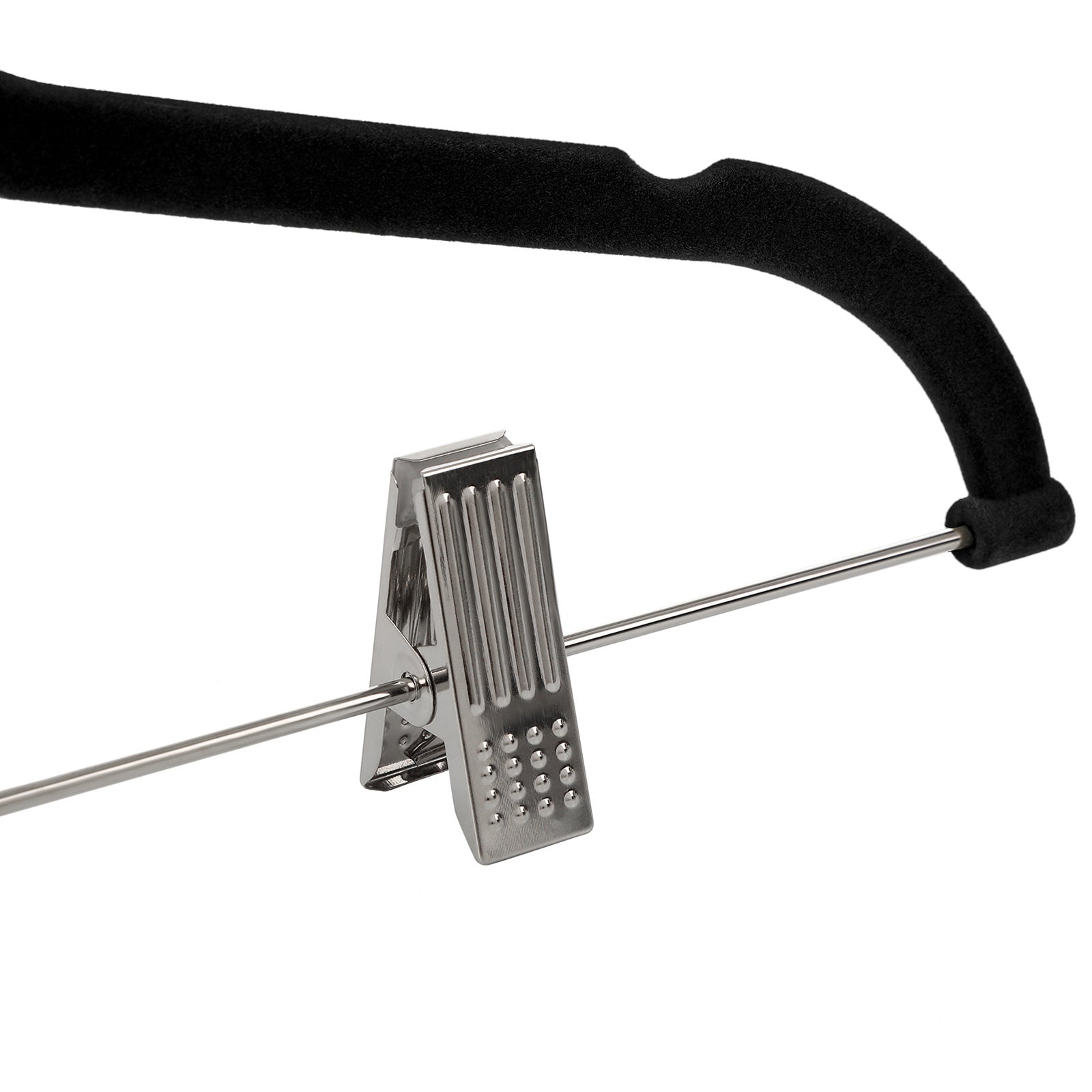 Pants Hangers - Velvet - Grey - 30 Pack with Clips and 360 Rotating Hook