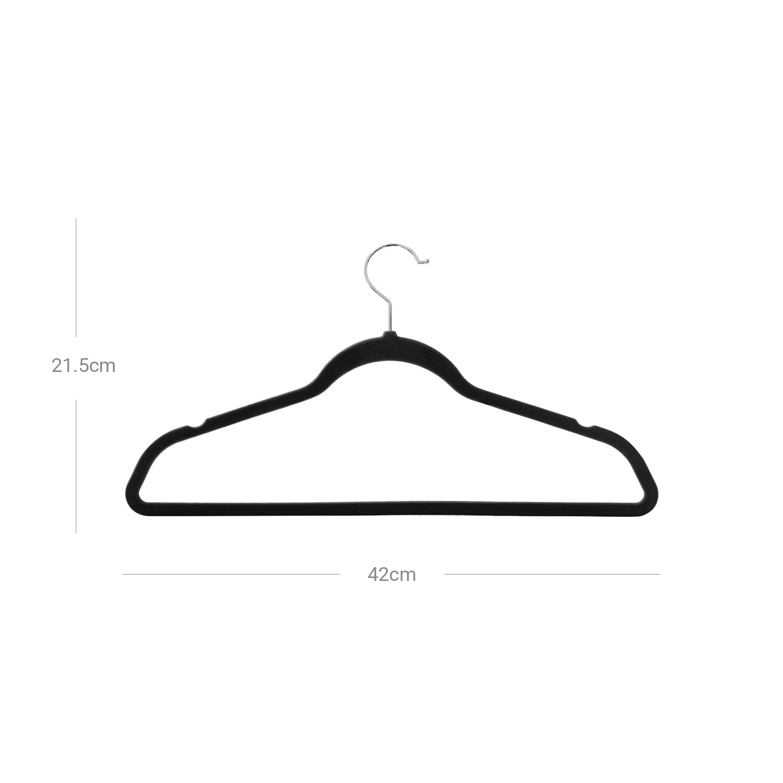 Velvet Hangers Set - Velvet - Black - 30 Thin and Durable Hangers with 360° Swivel Hooks