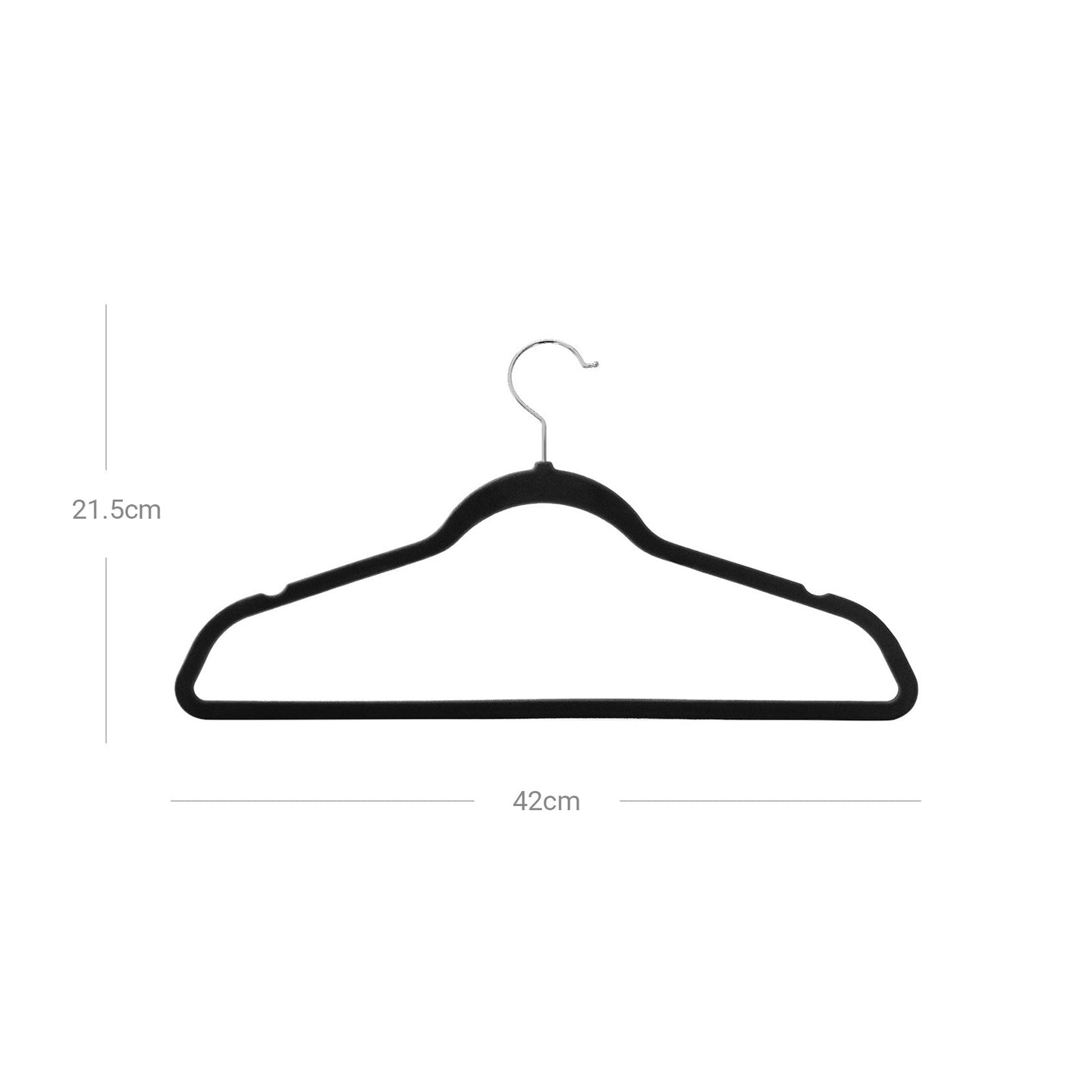 Velvet Hangers Set - Velvet - Black - 30 Thin and Durable Hangers with 360° Swivel Hooks