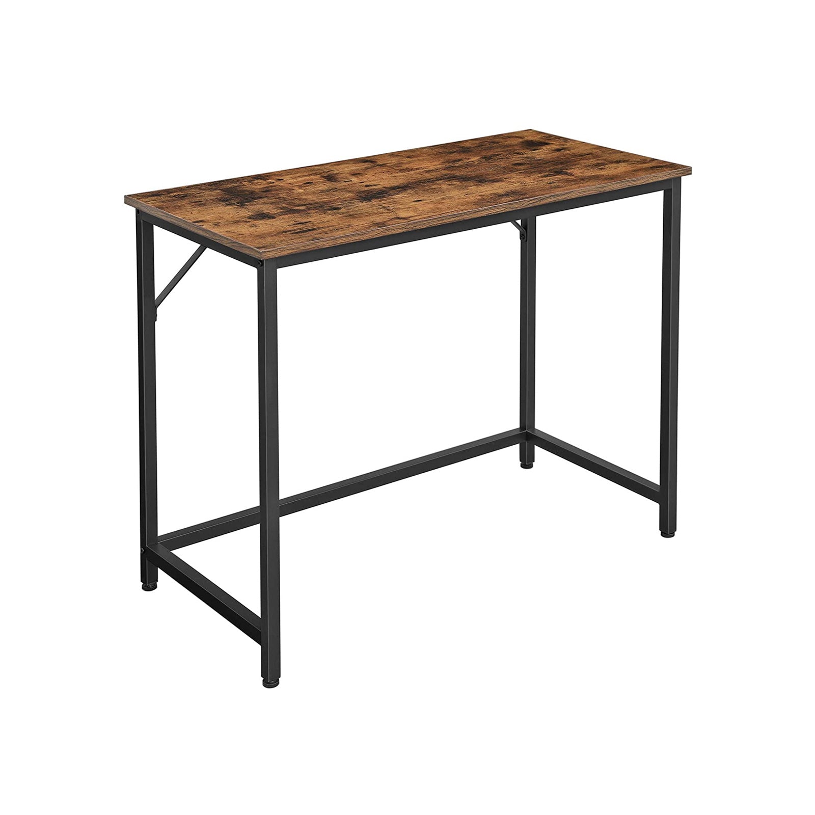 Computer Desk - Metal - Rustic Brown - Stability You Can Rely On