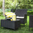 Garden Furniture Set - Black and Beige - Polyrattan