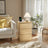 Nightstand - Wood - Natural Finish - Includes Charging Station and 3 Drawers