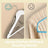 Coat Hangers - Wood - White and Silver - Set of 20 with Shoulder Notches and Anti-Slip Trousers Bar