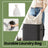 Foldable Laundry Hamper - Bamboo - Natural - 72 L Capacity with Lid and 3 Handles
