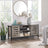 TV Console Unit - Wood - Rustic Brown - Louvered Doors