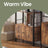 Large Bookcase - Wood - Camel Brown - With Doors and Tall Legs
