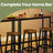 Bar Table Set - Includes 2 Bar Stools - Steel - Rustic Brown and Black