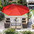 Hanging Patio Umbrella - Fabric - Grey - Crank Mechanism with UPF 50+ Sun Protection