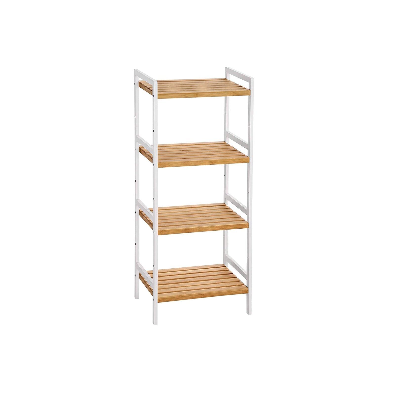 Bathroom Shelf - Bamboo - Natural White - 4 Shelves