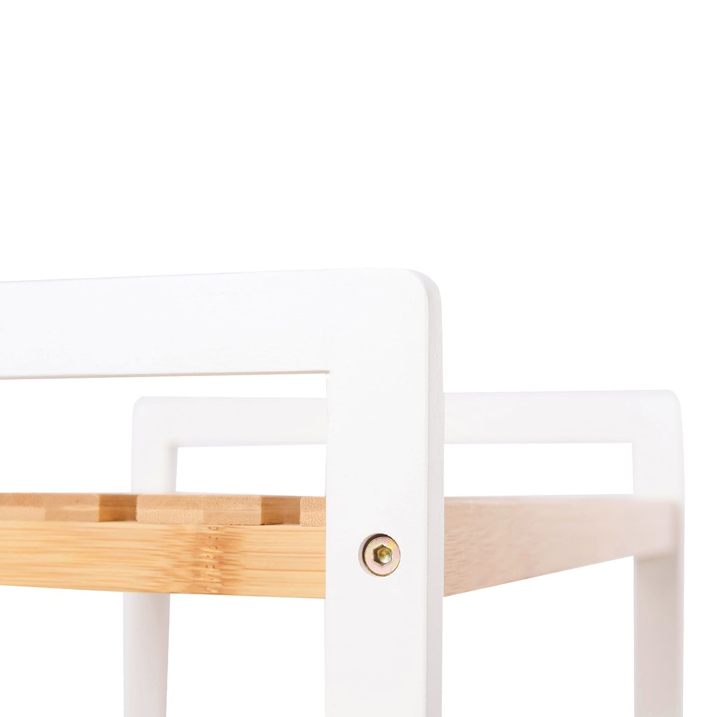 Bathroom Shelf - Bamboo - Natural White - 4 Shelves