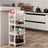 Rolling Kitchen Trolley - Wood - White - 4 Shelves