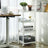 Rolling Kitchen Trolley - Wood - White - 4 Shelves