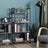 4-Tier Bookshelf - Metal Frame - Rustic Brown - Multifunctional Folding Design