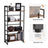 4-Tier Bookshelf - Metal Frame - Rustic Brown - Multifunctional Folding Design