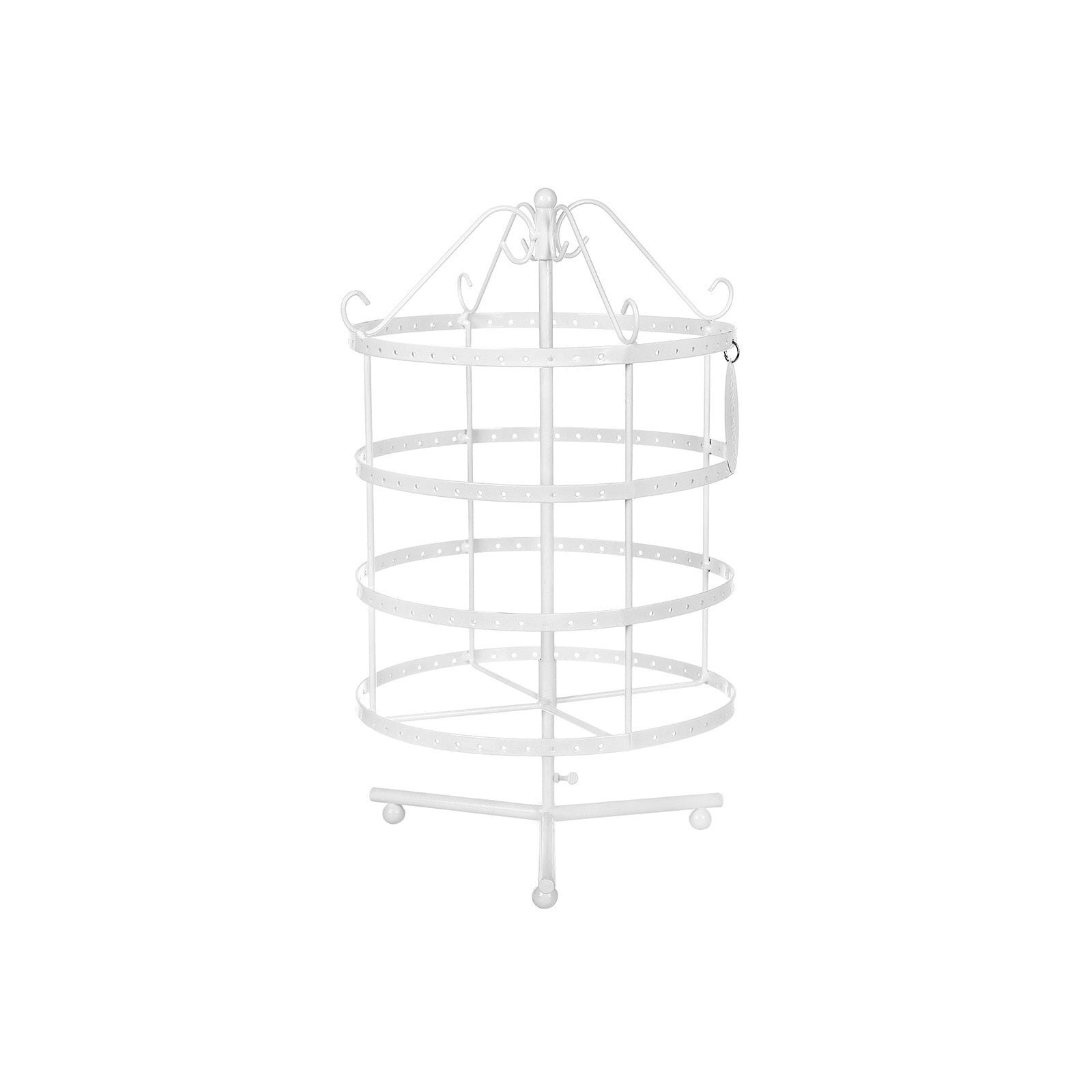 4 Tier Jewellery Stand - Metal - White