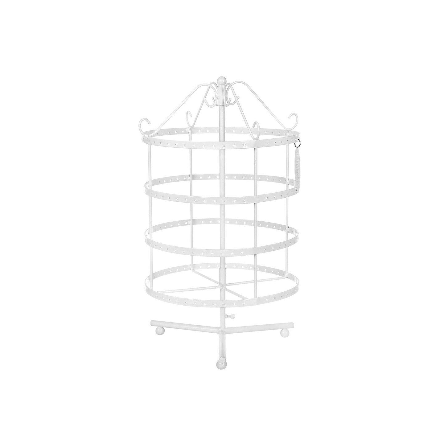 4 Tier Jewellery Stand - Metal - White