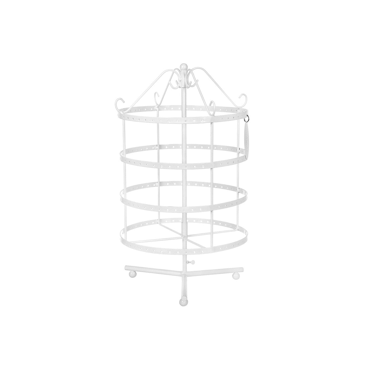 4 Tier Jewellery Stand - Metal - White