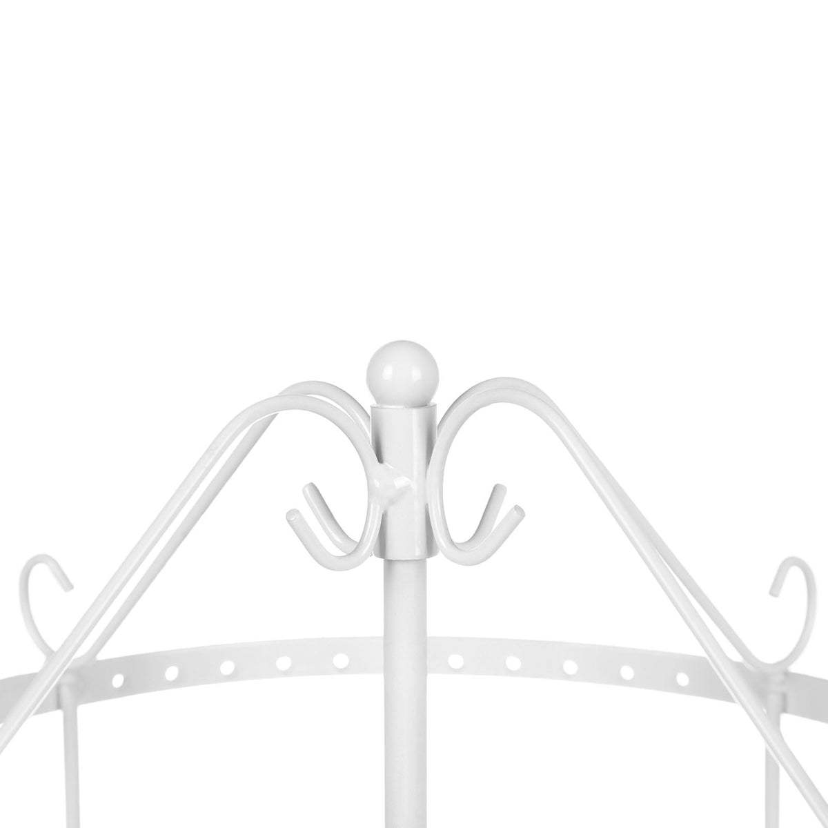 4 Tier Jewellery Stand - Metal - White