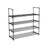 4 Tier Shoe Rack - Metal - Grey - Capacity for 20 Pairs of Shoes