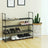 4 Tier Shoe Rack - Metal - Grey - Capacity for 20 Pairs of Shoes