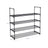 4 Tier Shoe Rack - Metal - Grey - Capacity for 20 Pairs of Shoes