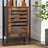 Tall Storage Cabinet - Steel - Rustic Brown and Black - Safety Features