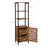 Tall Storage Cabinet - Steel - Rustic Brown and Black - Safety Features