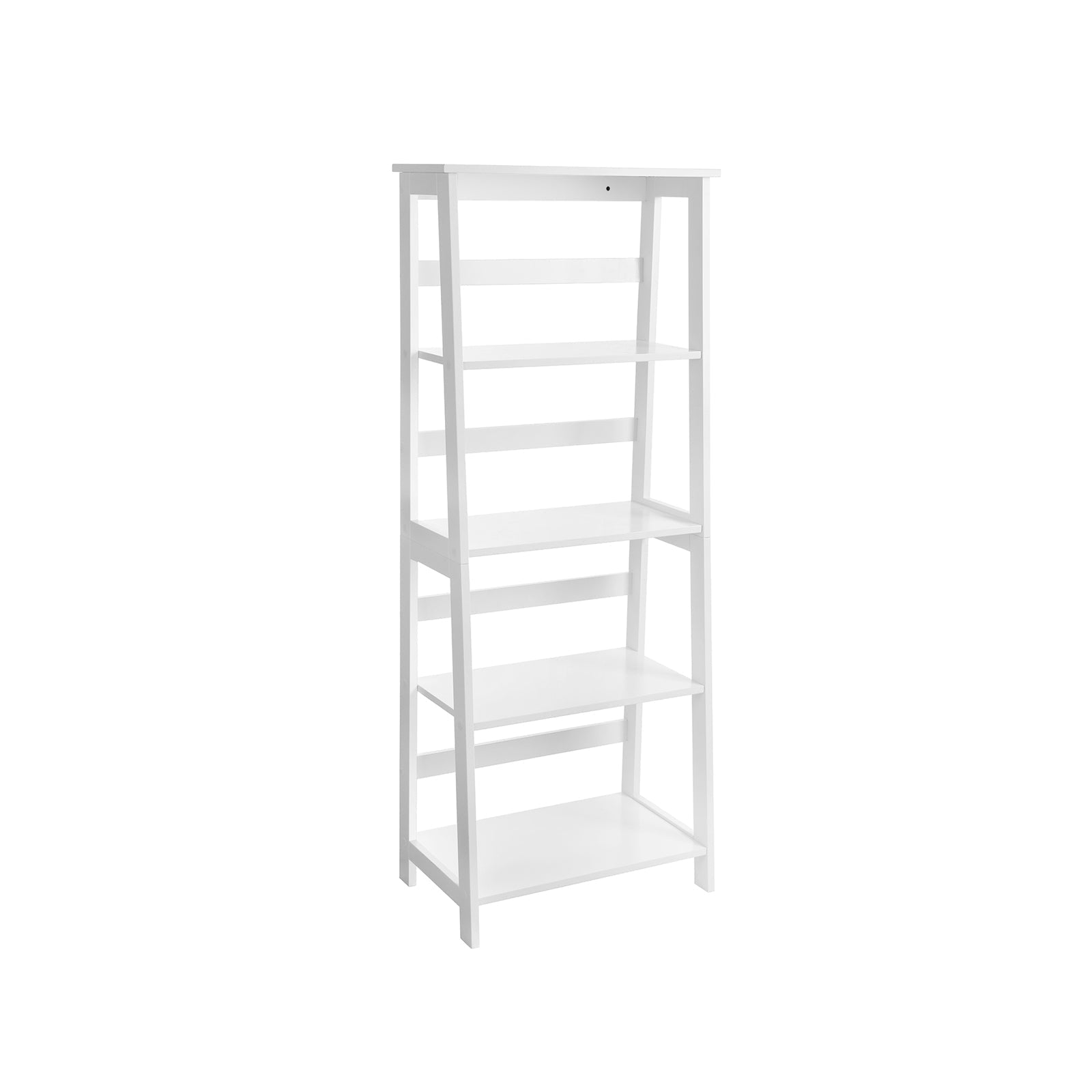 4-Tier Bookcase - Wood - White - Multifunctional Storage Shelf