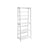 4-Tier Bookcase - Wood - White - Multifunctional Storage Shelf