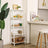 4-Tier Bookcase - Wood - White - Multifunctional Storage Shelf
