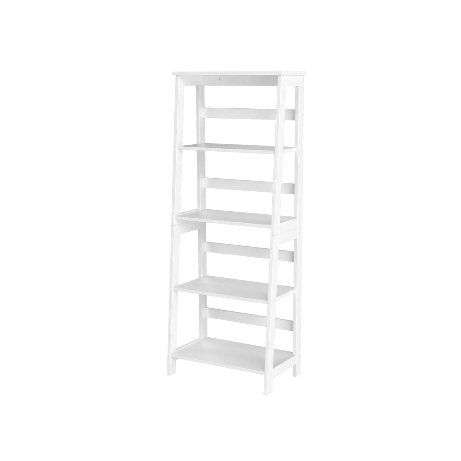 4-Tier Bookcase - Wood - White - Multifunctional Storage Shelf