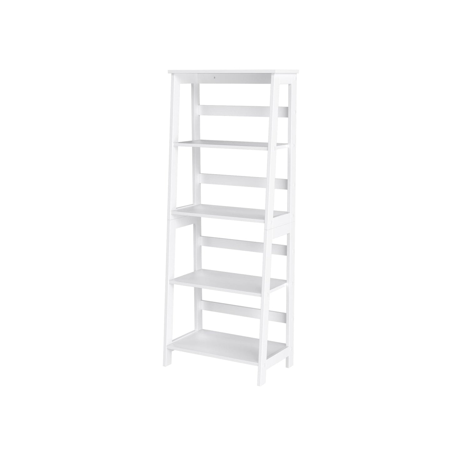 4-Tier Bookcase - Wood - White - Multifunctional Storage Shelf