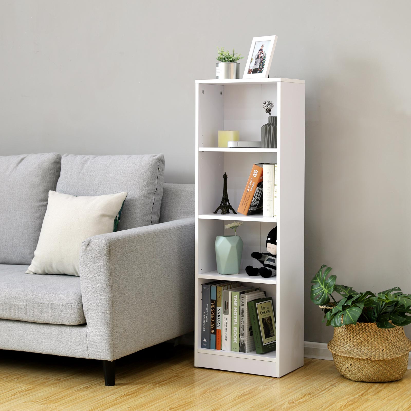 4 Tier Bookcase - Oak - Wooden