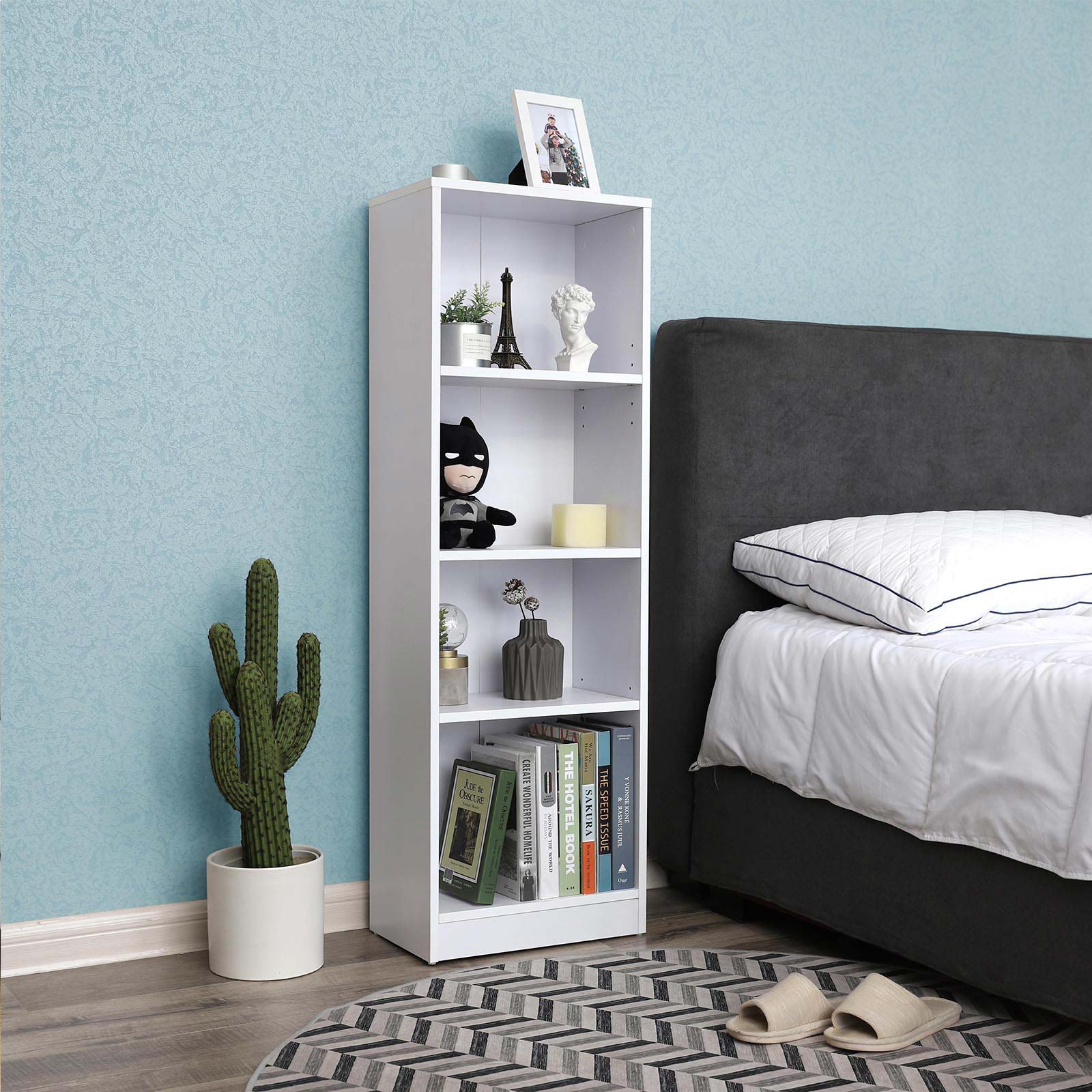 4 Tier Bookcase - Oak - Wooden