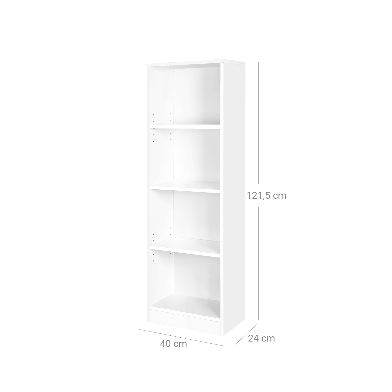 4 Tier Bookcase - Oak - Wooden
