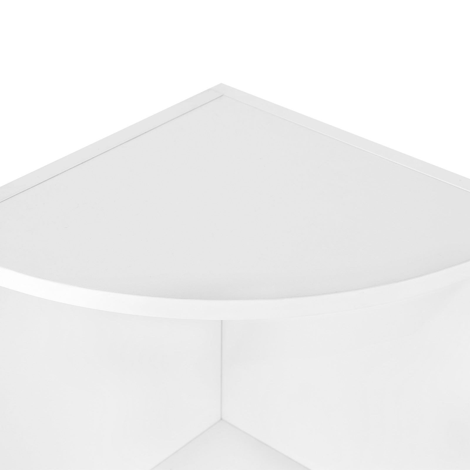 4-Tier Corner Shelf - Wood - White - Freestanding Display Storage