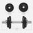 Adjustable Dumbbell Set - Cast Iron - Orange - 20kg with Extra Barbell Bar