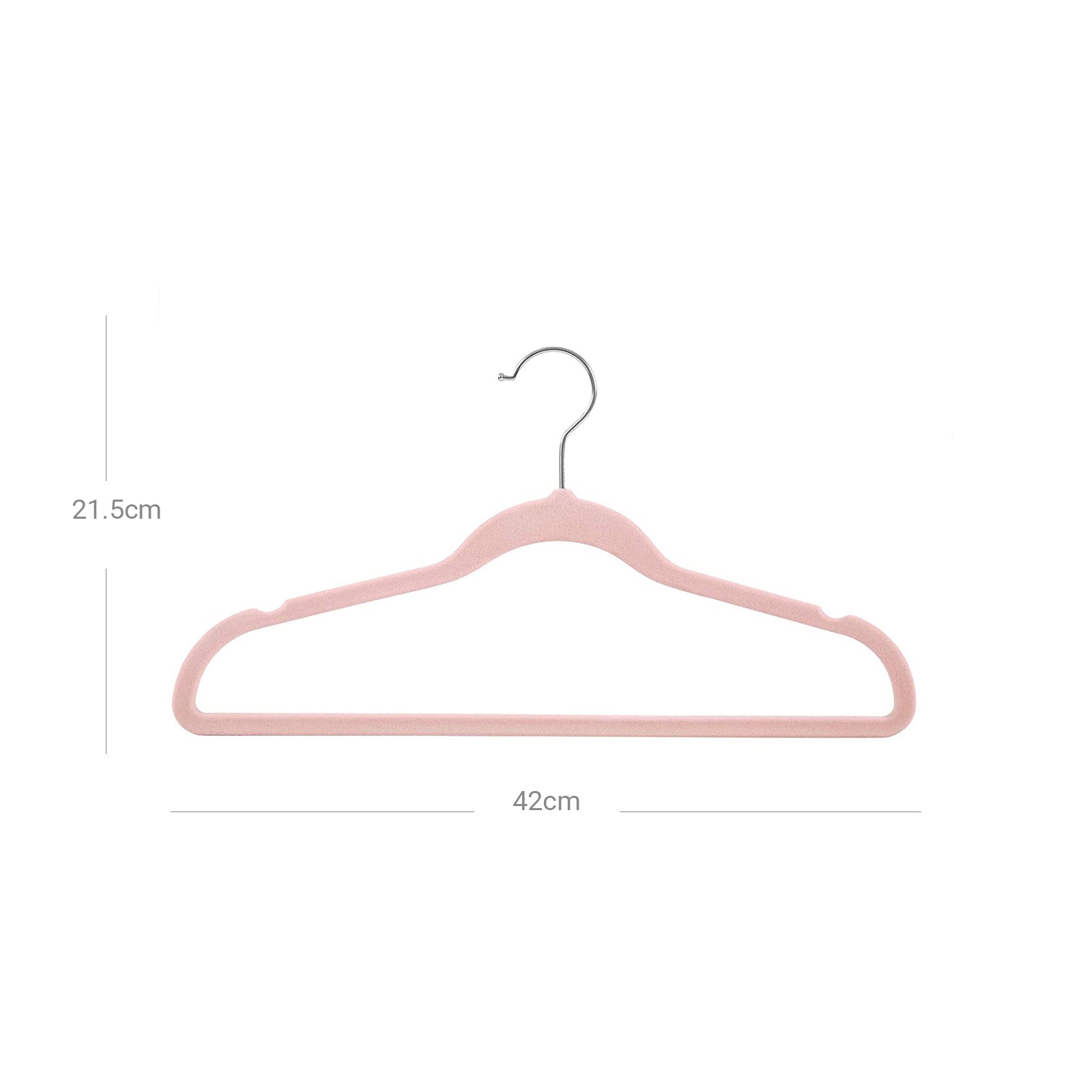 Velvet Hangers - Durable Velvet - Black - 42 cm Long