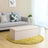 Large Faux Leather Ottoman - Max Load 300 kg - Beige - Storage Toy Chest
