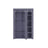 Portable Clothes Closet - Canvas - Grey - Double Wardrobe with 6 Shelves and Hanging Rail