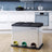 Recycling Bin - Stainless Steel - Silver - 45 Litre Waste Separation System with Three Detachable Compartments